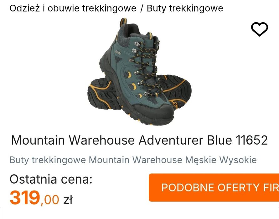 Mountain Warehouse. Jak nowe. Buty trekkingowe, wodoodporne.