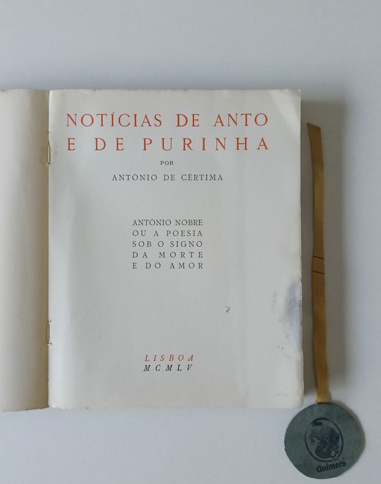 Notícias de Anto e de Purinha, António Nobre ou a poesia sob o signo d