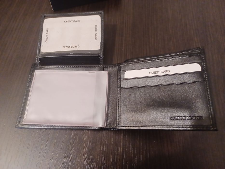 Portfel męski VIP Collection Czarna skóra Nowy