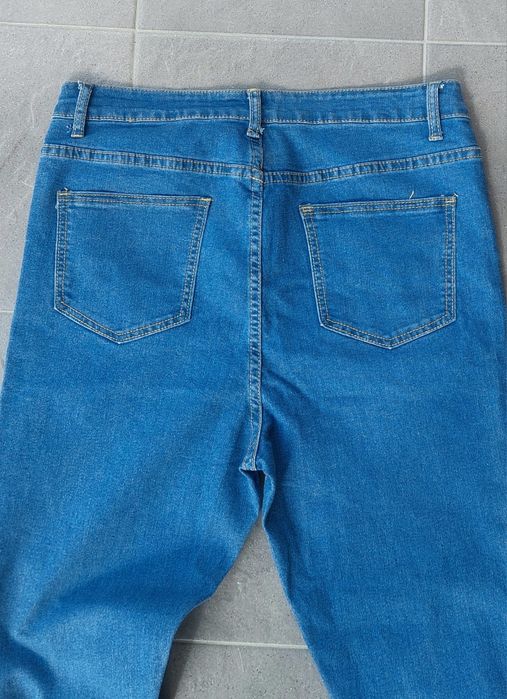 Spodnie jeansowe boyfriendy dziury wyższy stan XL 42 Nowe