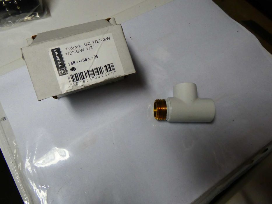trójnik biały GZ 1/2 GW 1/2 GW 1/2