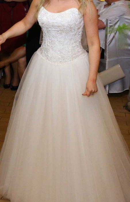 Suknia ślubna, kolor ivory, rozmiar S/M