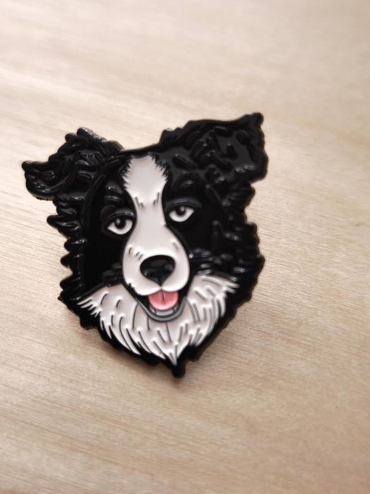 Pin przypinka border collie