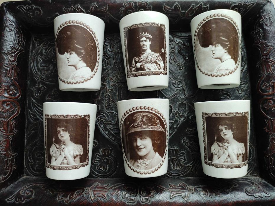 Coleção 6 copos Vintage - Portmeirion, linha Sepia de 1970