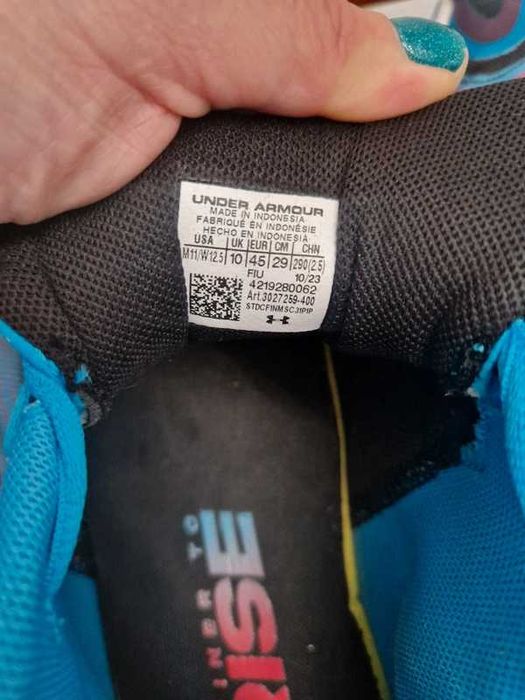 Buty męskie Under Armour mało noszone r. 45 niebieskie