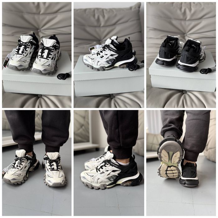 р36-41 Кросівки Balenciaga Track 2 Black White Red Grey