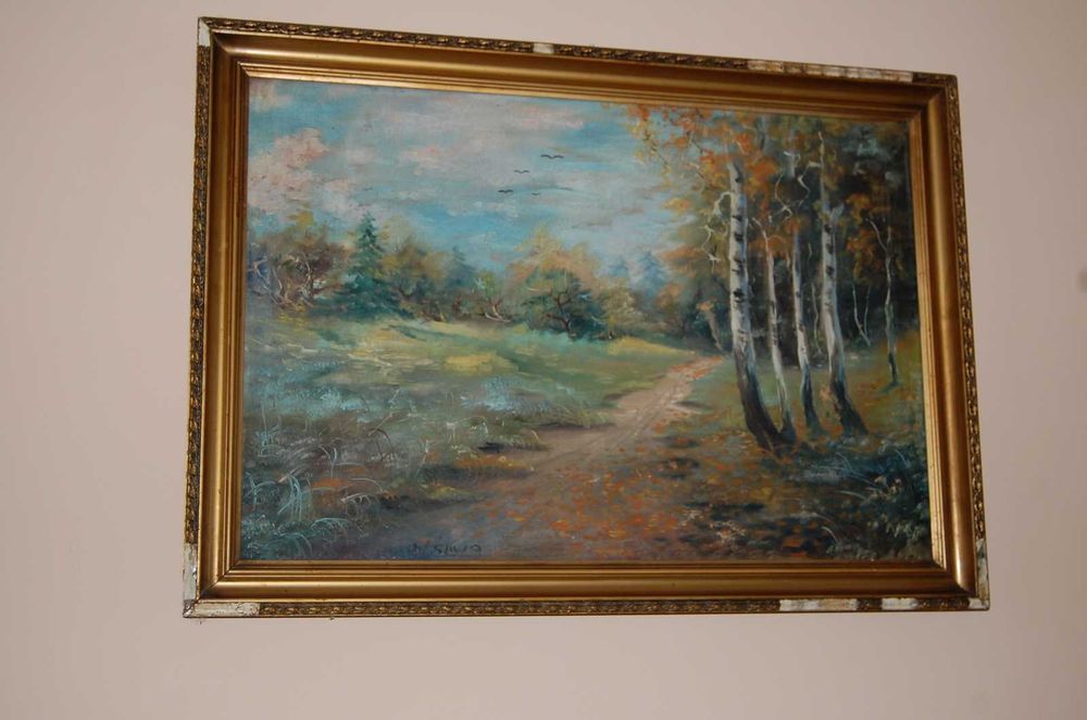 Stary obraz olejny na płótnie. sygnowany. 78 x 56 cm