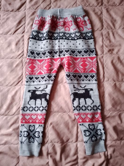 Новорічні з оленями штани дитячі