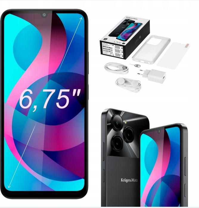 Smartfon Kruger&Matz LIVE 12 6,74" 8/256GB DualSIM 5000mAh LTE NFC