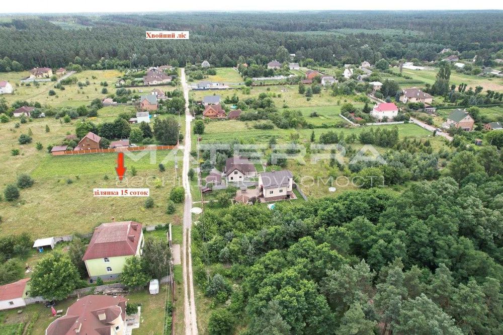 Жорнівка ділянка 15 соток з соснами біля лісу
