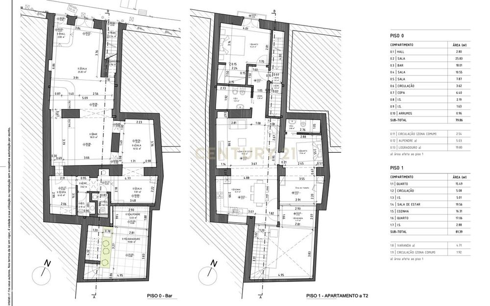 Prédio Zona Histórica Tomar | Projeto Aprovado 3 Frações