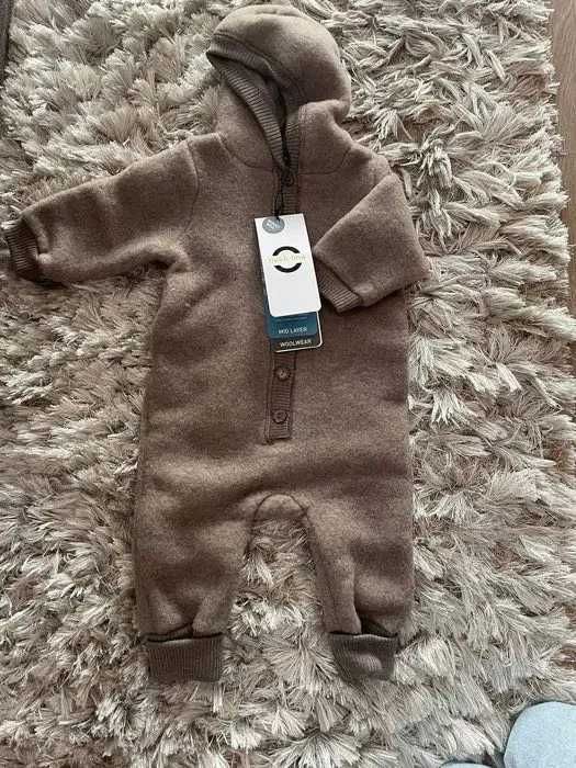 NOWY kombinezon merino z kapturem Mikk-Line r.92