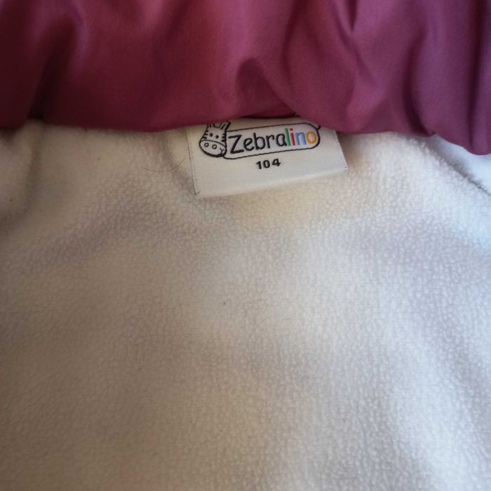 Kurtka dziewczęca 104 zebra  kolor ciemny różowy