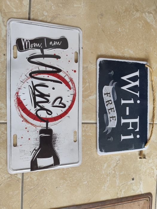 8 placas de metal decorativa parede (desde 5€)