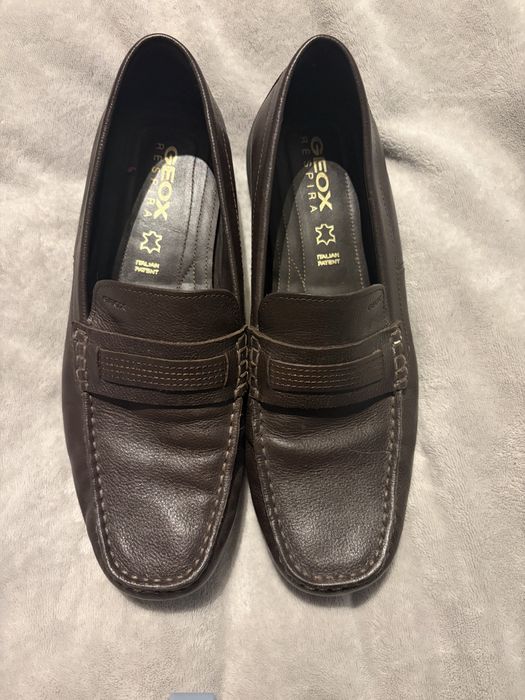 Mokasyny skorzane ciemny braz rozmiar 42