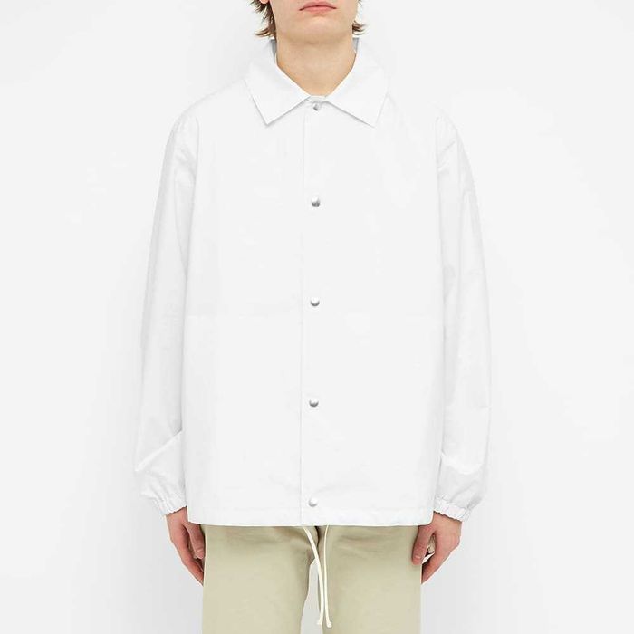 Куртка Jil Sander Logo Print Back Coach Jacket White