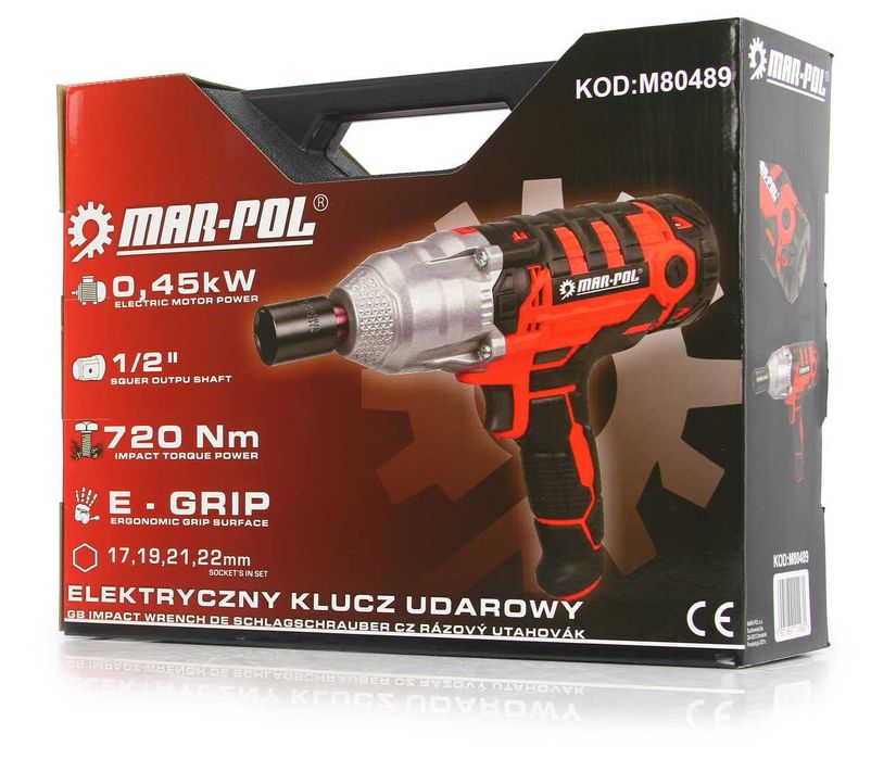 Klucz elektryczny udarowy 1/2" 720Nm MAR-POL M80489A