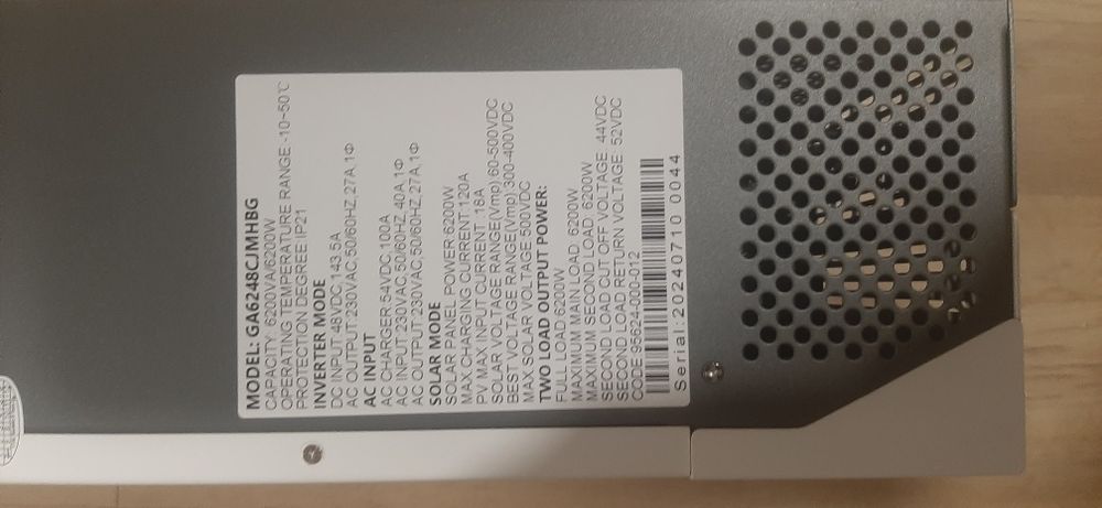 Інвертор гібрідний 48В 6.2квт