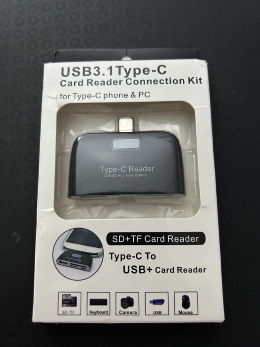 Adaptador cartões e USB para USB-C