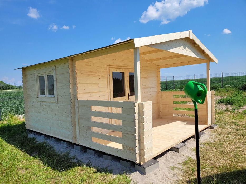 dostępny od ZARAZ solidny DOMEK drewniany letniskowy*5x4*20m2* ściany 34mm