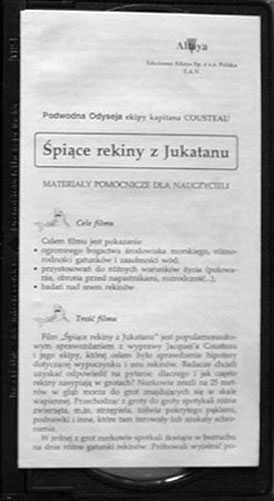 VHS REKIN Nurkowanie Śpiące rekiny z Jukatanu PODWODNY SWIAT COUSTEAU