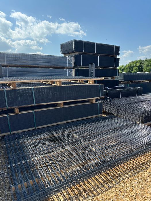 Ogrodzenie Panelowe ZESTAWY panel 3D słupek obejmy KOMPLET Transport