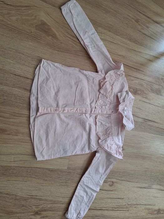 Koszula dziewczęca różowa długi rękaw rozmiar 122