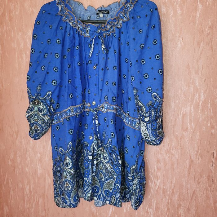 Туника рубашка штапель пляжно повседневная XL-XXL