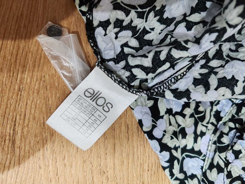 Piękna sukienka midi Ellos rozmiar 44/46 wiskoza kwiaty