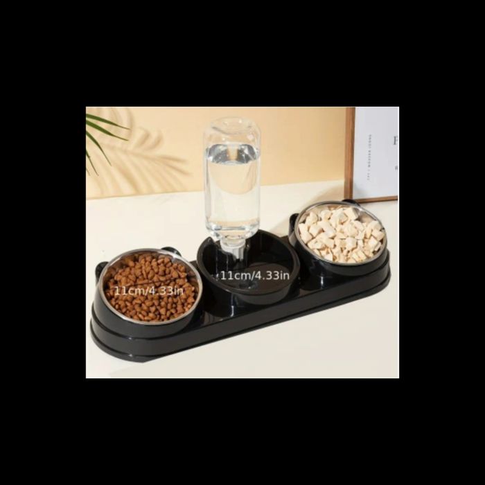 Comedouro duplo + Bebedouro para gato