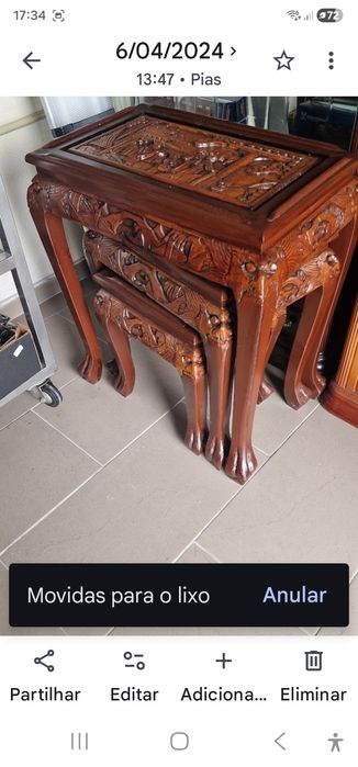 Vendo duas camas casal e cómoda toda cerejeira