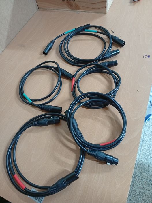 6 Cabos xlr 1m Áudio