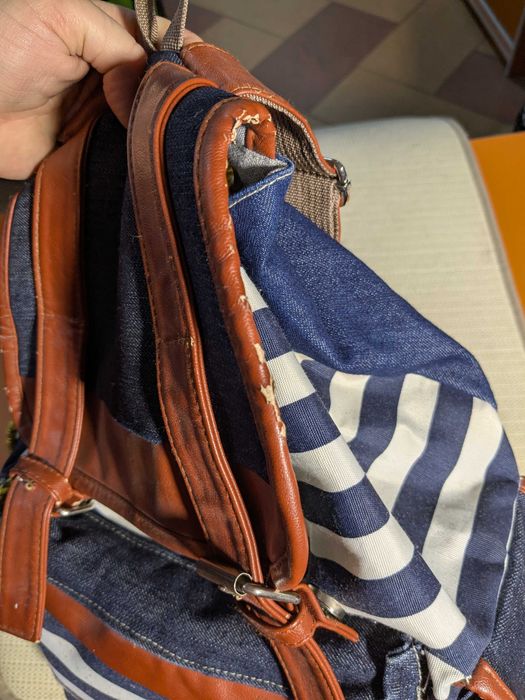 Plecak marynarski paski granatowo-białe