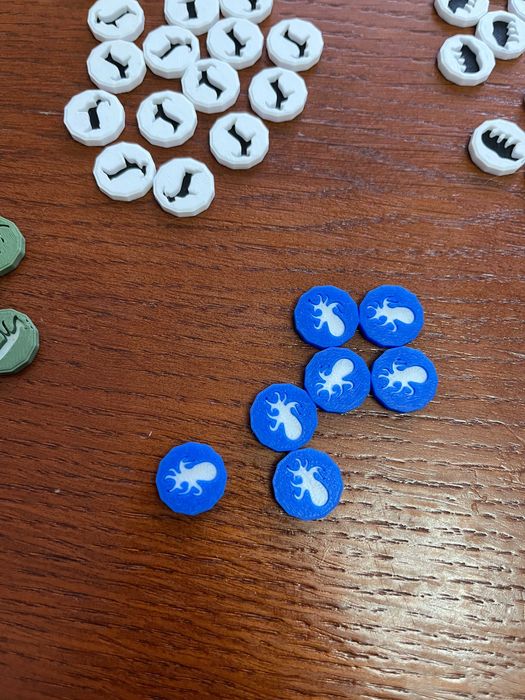 Zestaw znaczników zwierząt 3D do Ark Nova dodatek Wodny Świat 160sztuk