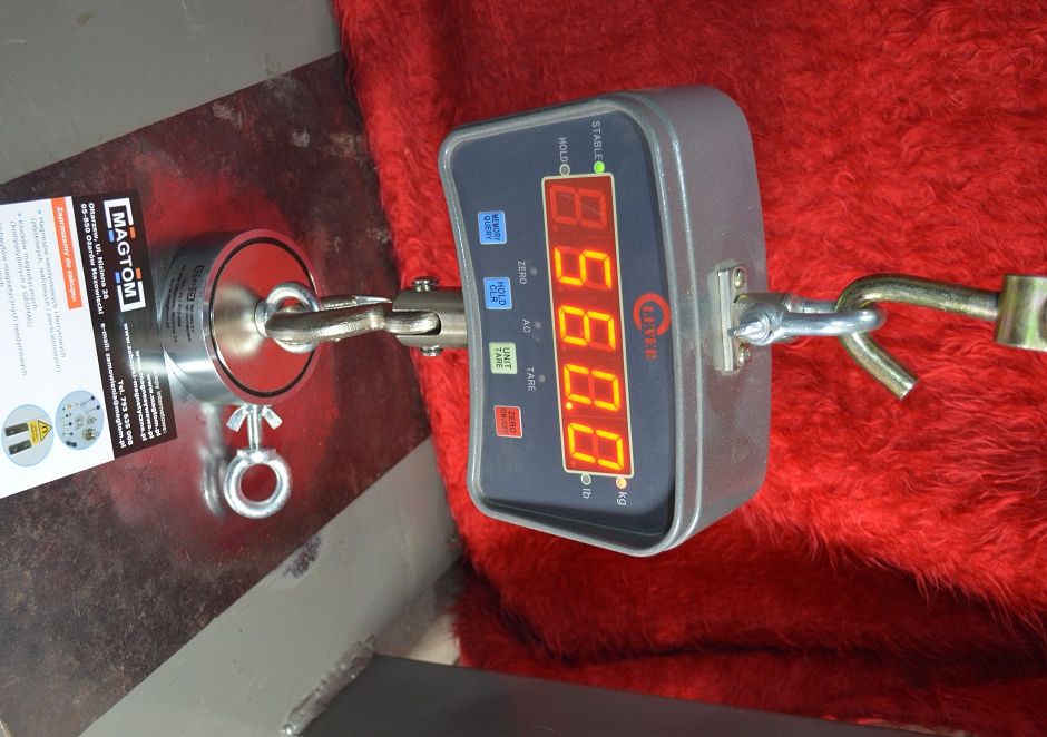 Magnes neodymowy do poszukiwań 550kg udzwig dwa mocowania F400x2