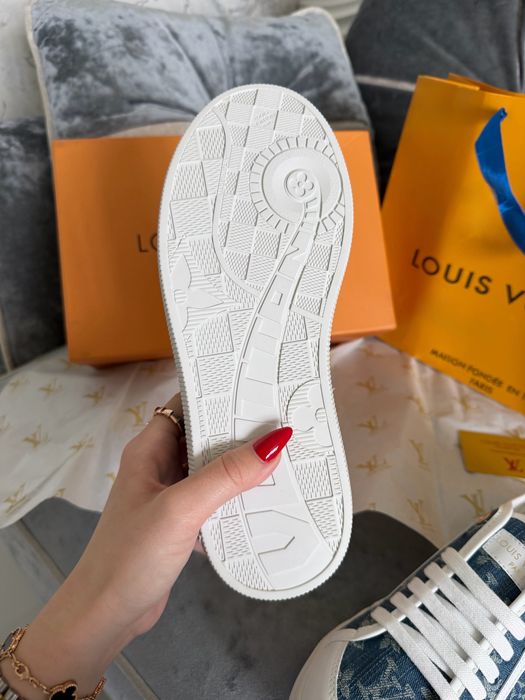 Кеды кроссовки Louis Vuitton джинсовые