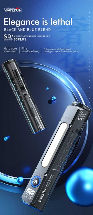 Potężna taktyczna latarka LED Warsun SQ03 magnes
