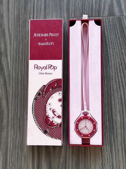 Swatch x AP Otto Rosso SSX03R100N - Różowa tarcza tapisserie