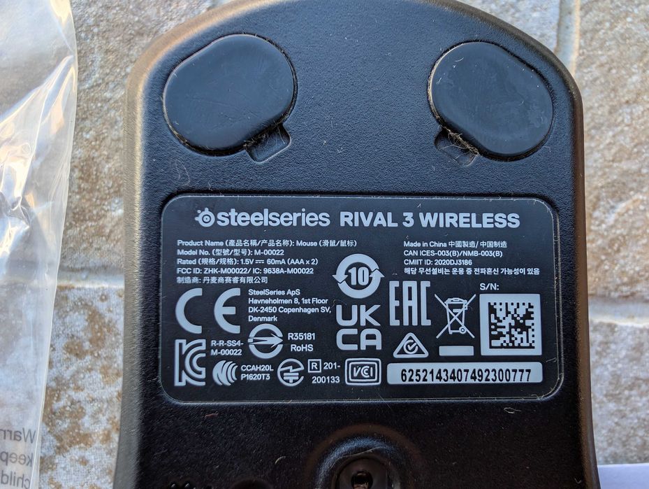 Used SteelSeries Rato Rival 3 Wireless Mouse64737752467459124