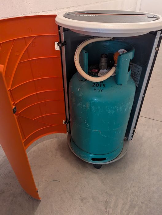 Aquecedor a gás com botija