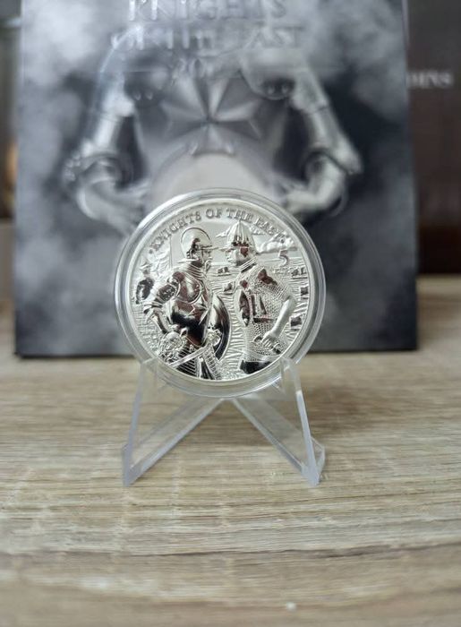 Срібна монета Мальта 5 євро Knights of the Past 2022  1 OZ