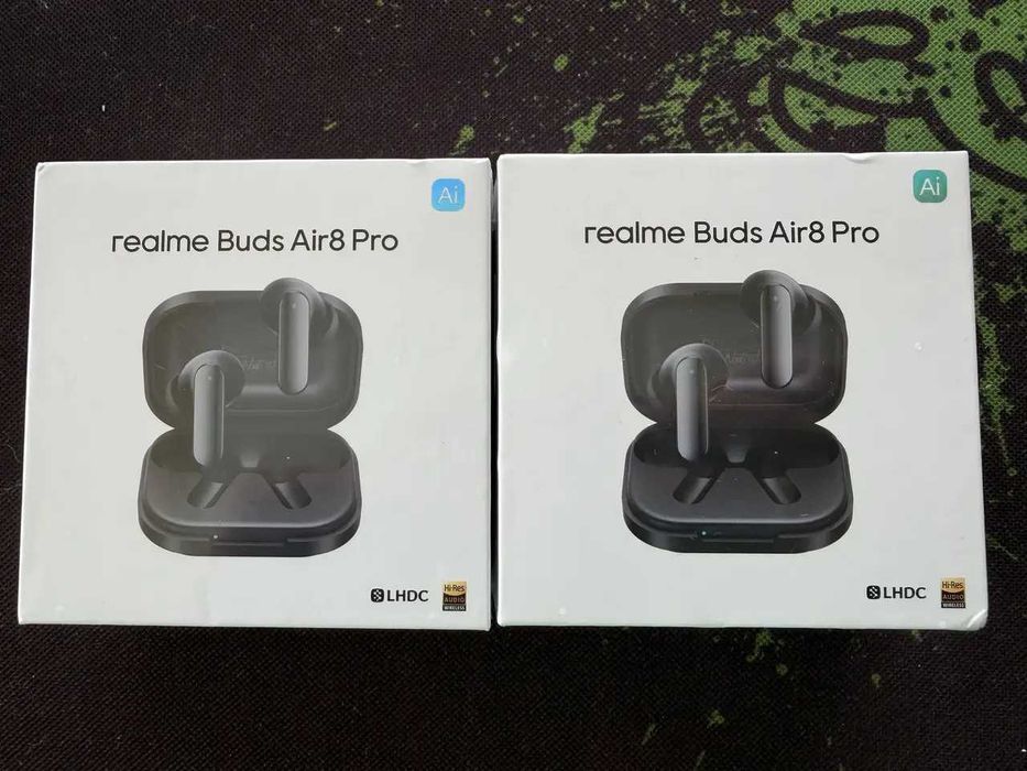 Бездротові навушники Realme Buds Air 8 Pro Black (RMA2507), TWS, ANC 55 дБ, Hi-Res Audio, Bluetooth 6.1, IP55, чорні Навушники