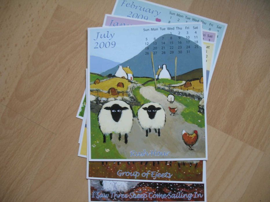 Stary kalendarz Scrapbooking decoupage prace plastyczne plastyka