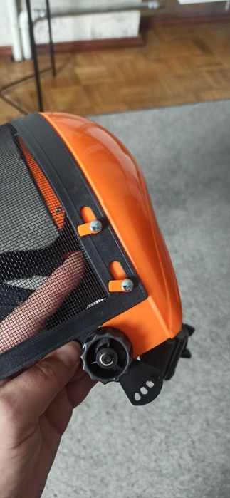 Kask przyłbica ochronna PCV z siateczką