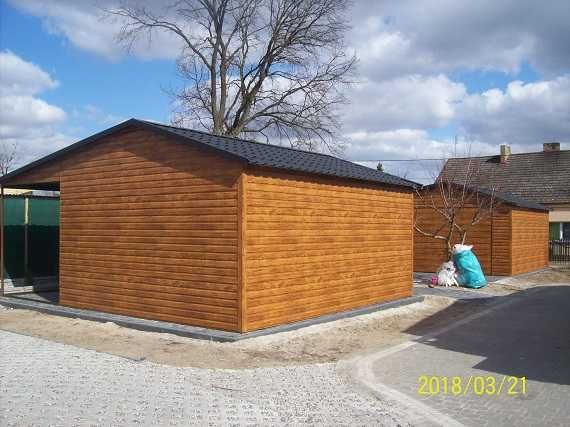 drewnopodobny garaż z zadaszeniem 2m 4x6 multigloss profil ocynk