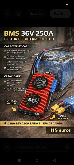 Baterias Gestor 115€. Oportunidade