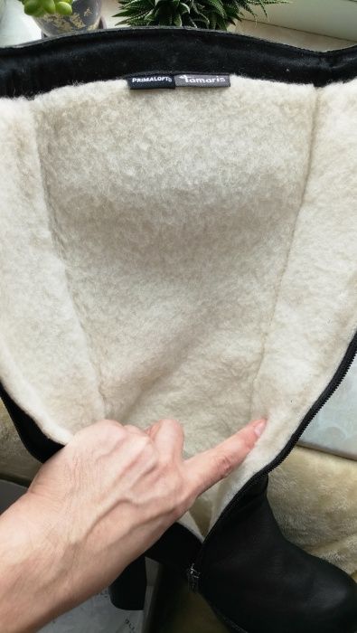 Чоботи Tamaris, 37р., нові, чорні, нубук