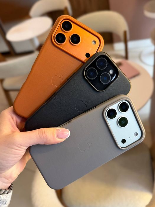 Шкіряний чохол для айфон 16 / 17 про макс чехол для iPhone Pro Max кожа Leather Case MagSafe