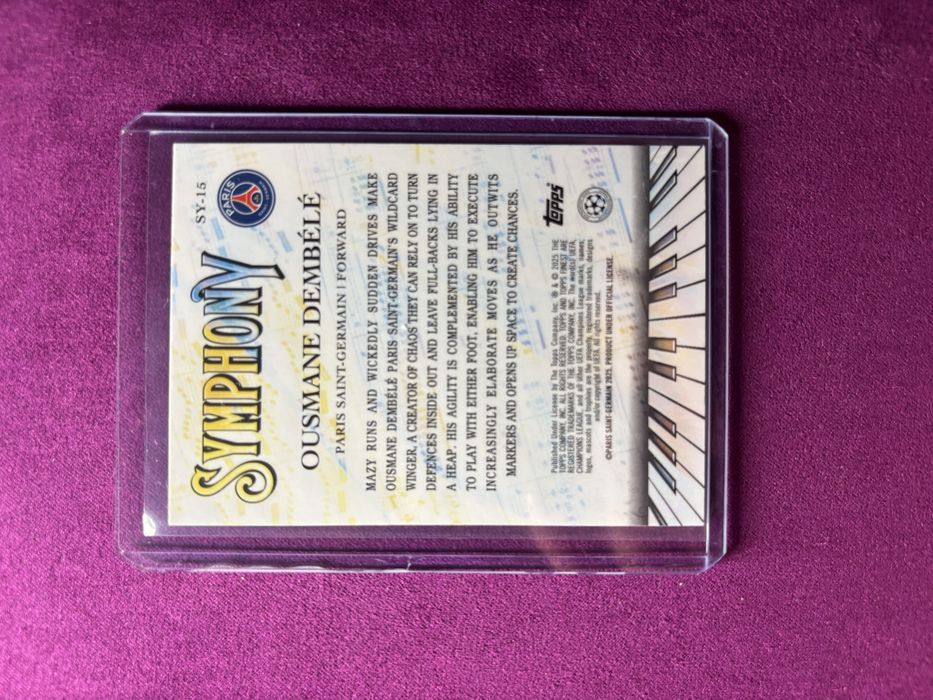 Dembele symphony card topps finest psg