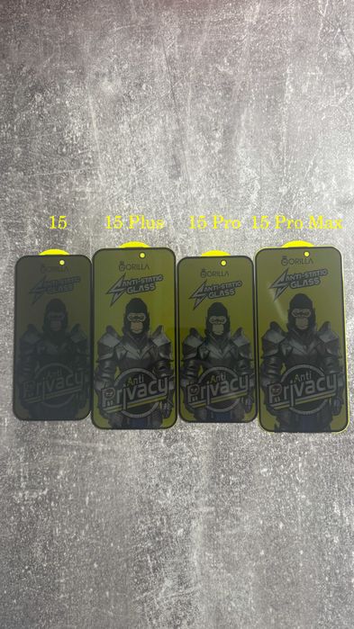 Захисне скло Антишпигун Gorilla iPhone 13 14 15 Pro Max Айфон Антишпион Plus